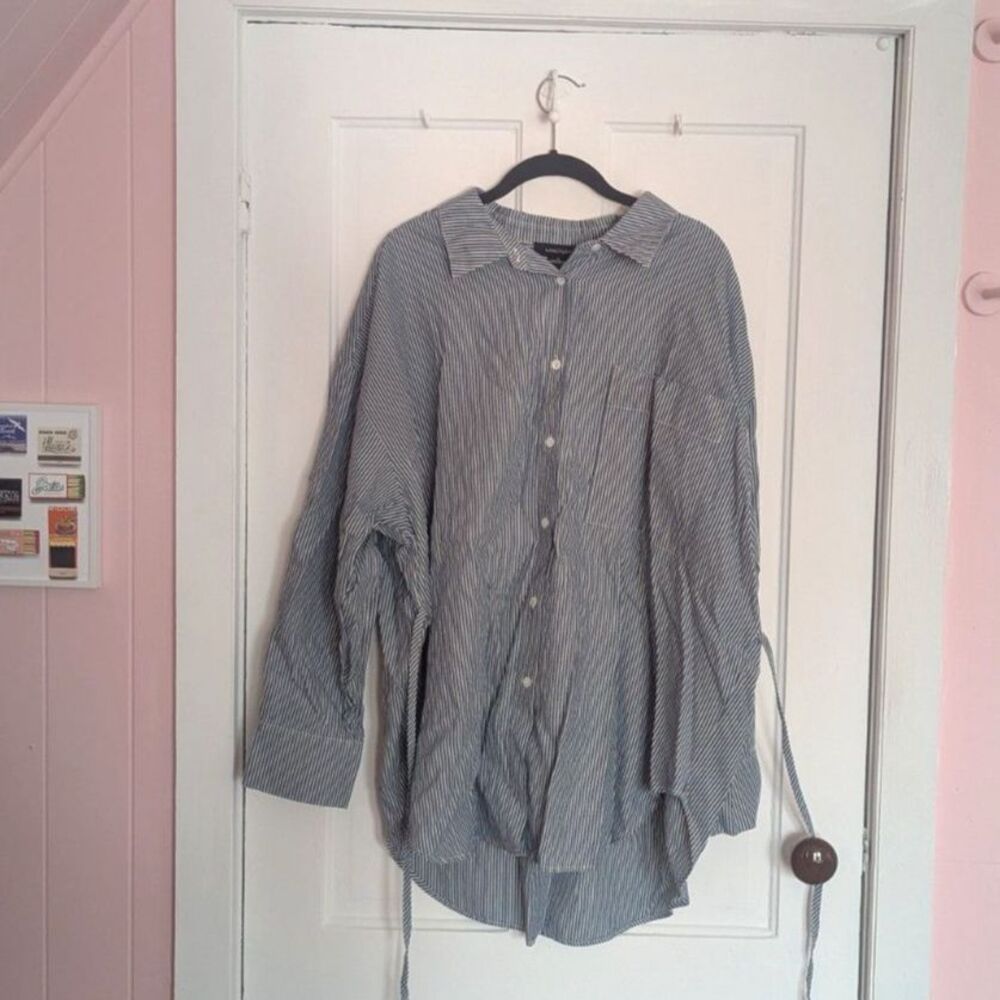 NWOT Sanctuary Button-Up Striped Shirt Dress Size XL
